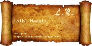 Loibl Margit névjegykártya